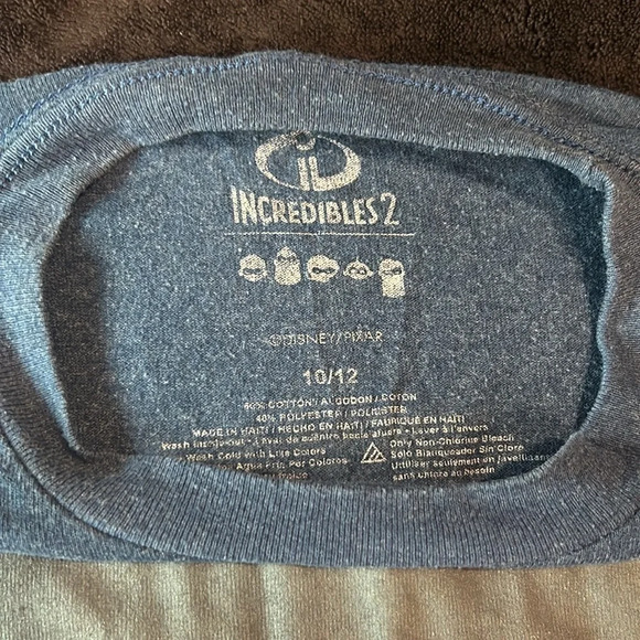 Disney Incredibles 2 Boys Graphic Print Short Sleeve T-Shirt Size 10-12 - Picture 3 of 4